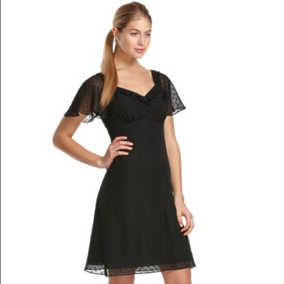 ALICE TEMPERLEY FOR TARGET - SWISS DOT BLACK DRESS - Picture 1 of 8